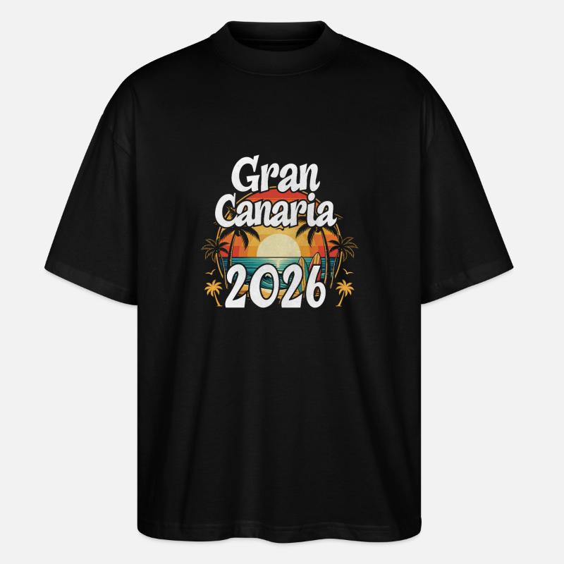 Gran Canaria 2026 - Stanley/Stella Oversized Unisex Bio T-Shirt Blaster 2.0 - Schwarz