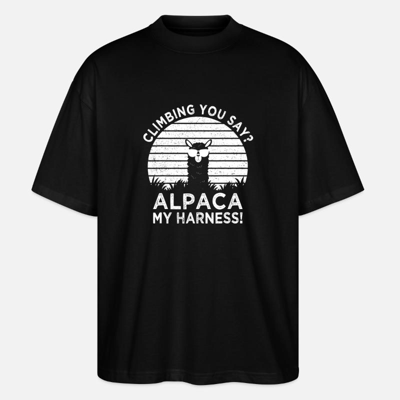 Alpaga My Harness Climbing Tee - T-shirt bio Blaster 2.0 coupe oversize Stanley/Stella Unisexe - noir