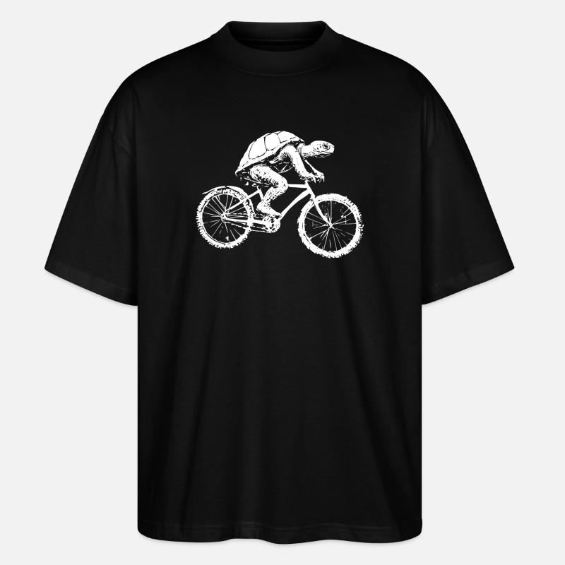 Bicycle Turtle - Stanley/Stella Oversized Unisex Organic T-shirt Blaster 2.0 - black