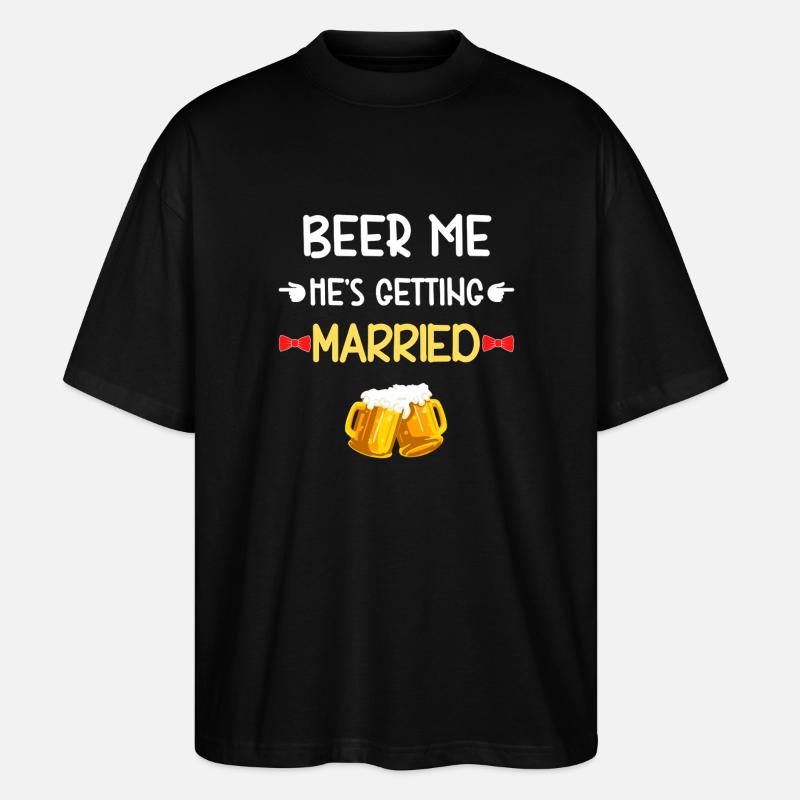 Escouade de Mariés Beer Me - T-shirt bio Blaster 2.0 coupe oversize Stanley/Stella Unisexe - noir