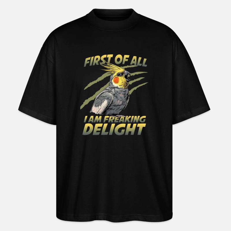 Perroquet oiseau calopsitte Nymphicus hollandicus - T-shirt bio Blaster 2.0 coupe oversize Stanley/Stella Unisexe - noir