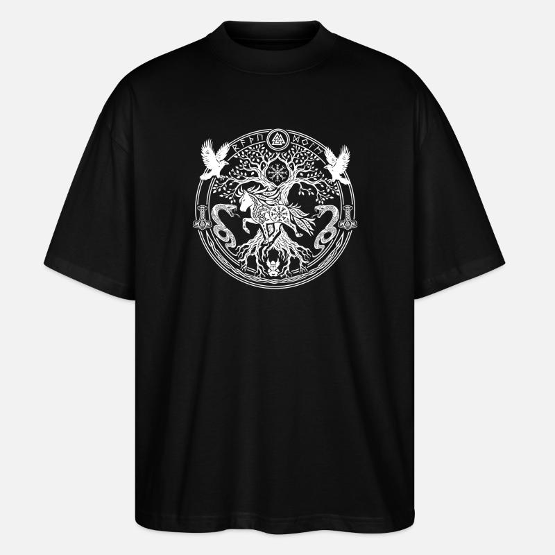 Nordisches Islandpferd - Stanley/Stella Oversized Unisex Bio T-Shirt Blaster 2.0 - Schwarz