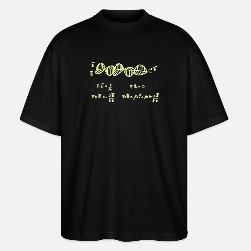 Les équations de Maxwell - T-shirt bio Blaster 2.0 coupe oversize Stanley/Stella Unisexe - noir