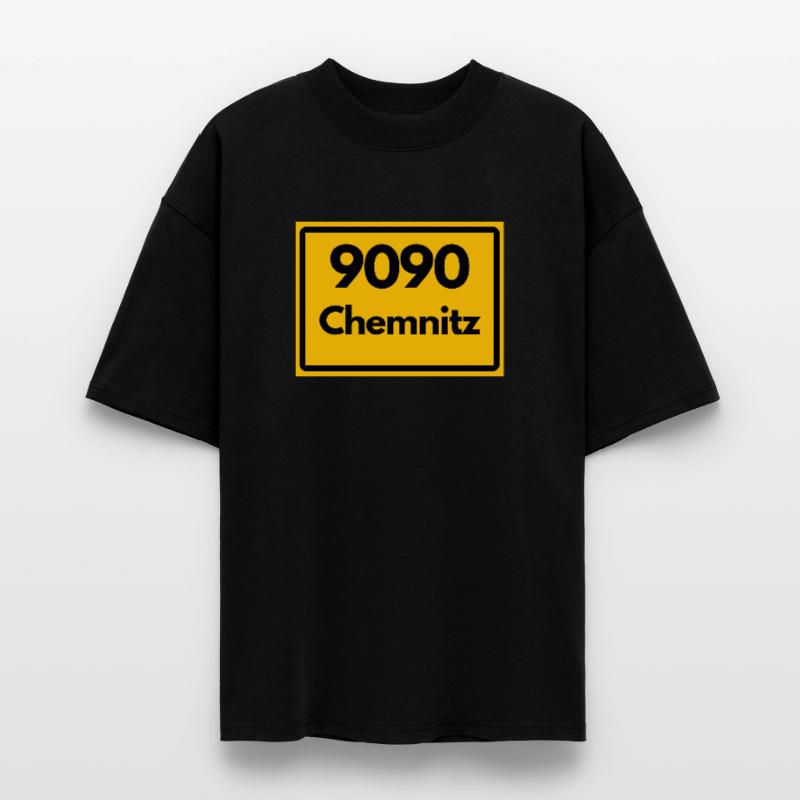 OLD POSTCODE 9090 SAXONY CHEMNITZ POSTAL CODE Stanley/Stella Oversized Unisex Organic T-shirt Blaster 2.0