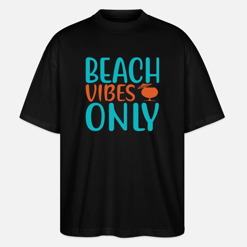 Beach vibes only - Stanley/Stella Oversized Unisex Organic T-shirt Blaster 2.0 - black