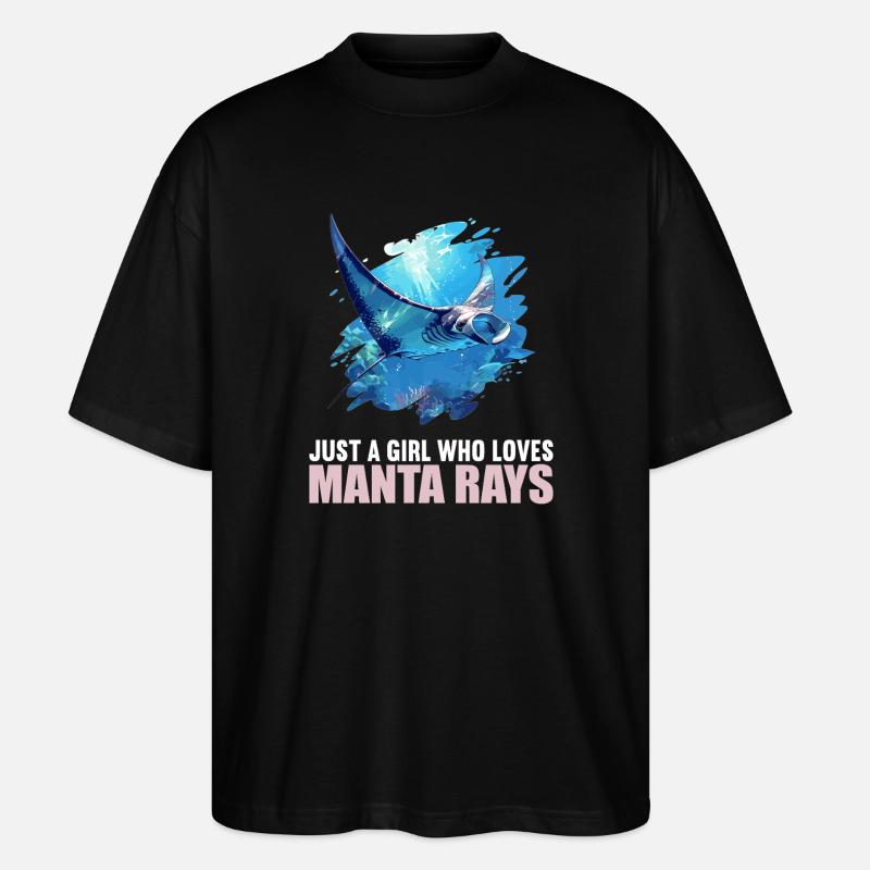 Rays Manta Rays - Stanley/Stella Oversized Unisex Organic T-shirt Blaster 2.0 - black