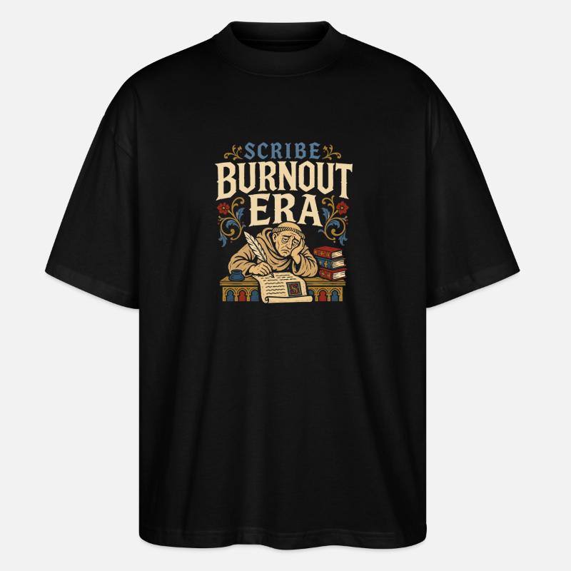 Mittelalterliche Marginalien. Seltsames - Stanley/Stella Oversized Unisex Bio T-Shirt Blaster 2.0 - Schwarz