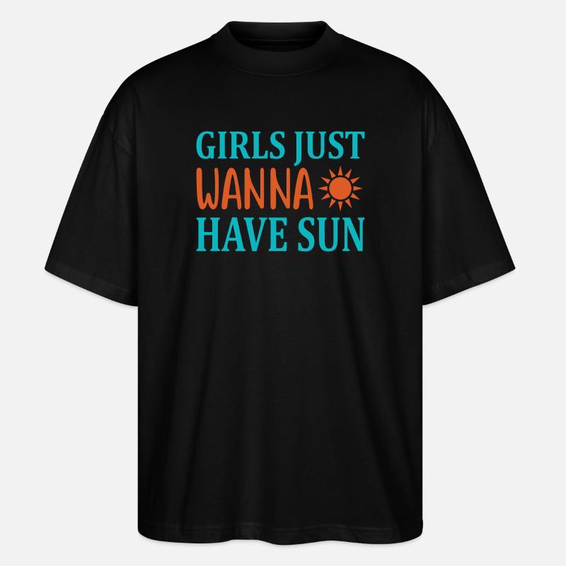 Les filles veulent avoir le soleil - T-shirt bio Blaster 2.0 coupe oversize Stanley/Stella Unisexe - noir