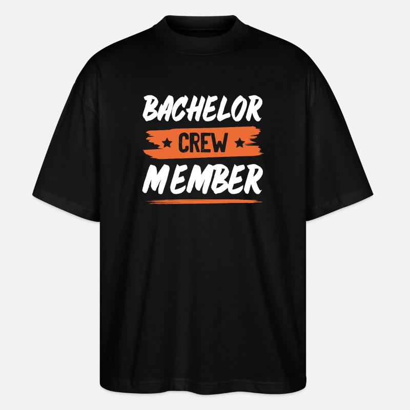 Bachelor Crew - Stanley/Stella Oversized Unisex Organic T-shirt Blaster 2.0 - black