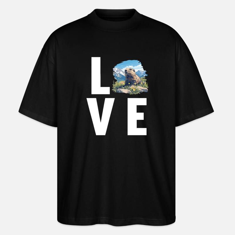 Marmottes Marmotte - T-shirt bio Blaster 2.0 coupe oversize Stanley/Stella Unisexe - noir