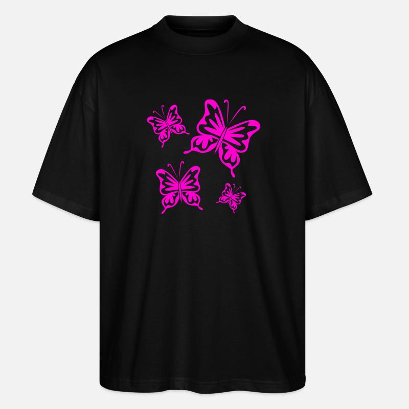 Papillons - T-shirt bio Blaster 2.0 coupe oversize Stanley/Stella Unisexe - noir