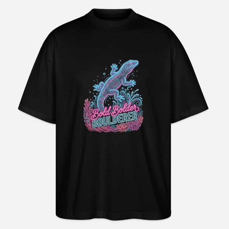 Bouldering Bold Bolder Boulderer - Stanley/Stella Oversized Unisex Organic T-shirt Blaster 2.0 - black