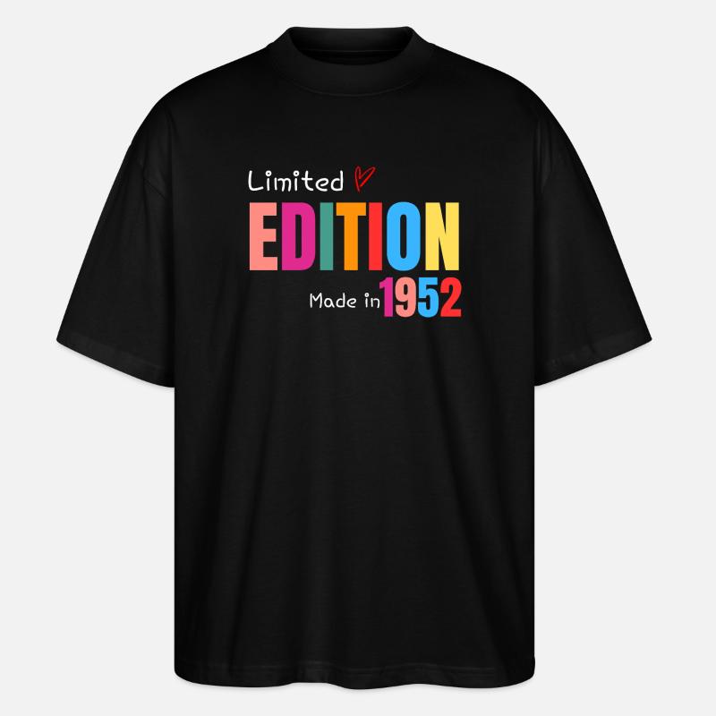 Limitierte Auflage Hergestellt 1952 - Stanley/Stella Oversized Unisex Bio T-Shirt Blaster 2.0 - Schwarz