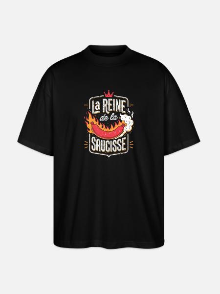 La Reine de la Saucisse - T-shirt bio Blaster 2.0 coupe oversize Stanley/Stella Unisexe - noir