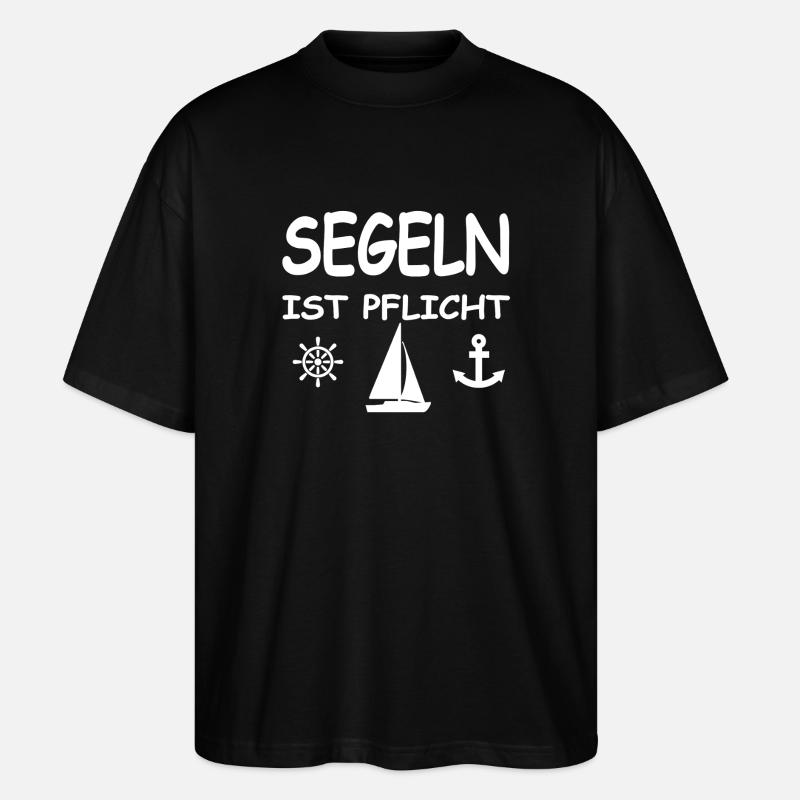 Segeln - Stanley/Stella Oversized Unisex Bio T-Shirt Blaster 2.0 - Schwarz