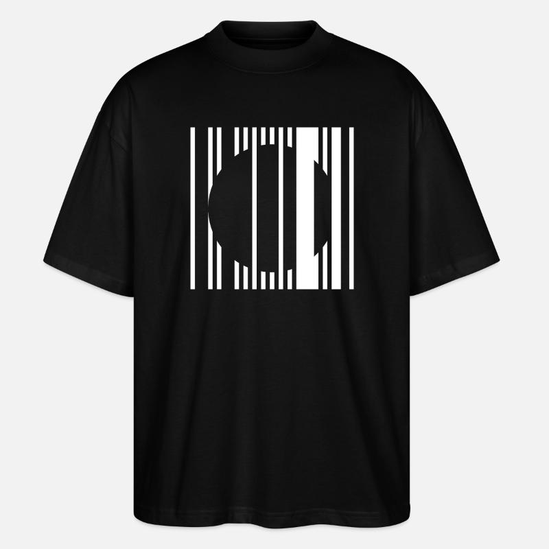 Cercle à bandes verticales - T-shirt bio Blaster 2.0 coupe oversize Stanley/Stella Unisexe - noir