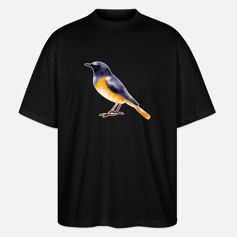 Gartenrotschwanz.1 - Stanley/Stella Oversized Unisex Bio T-Shirt Blaster 2.0 - Schwarz