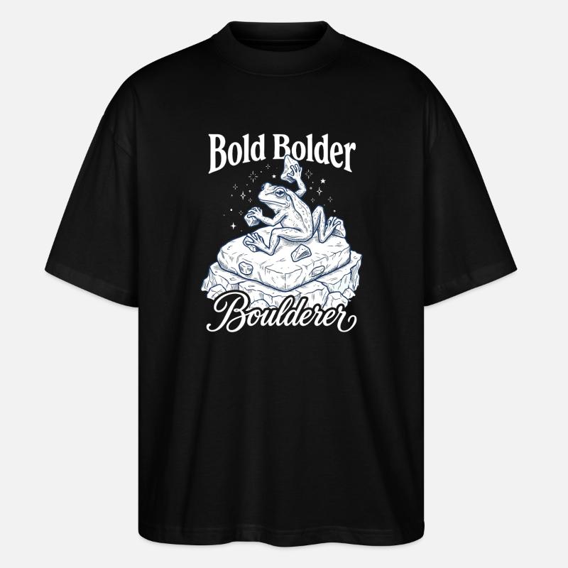 Bouldern Bold Bolder Boulderer - Stanley/Stella Oversized Unisex Bio T-Shirt Blaster 2.0 - Schwarz