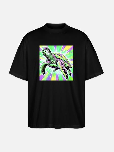 turtle - Stanley/Stella Oversized Unisex Organic T-shirt Blaster 2.0 - black