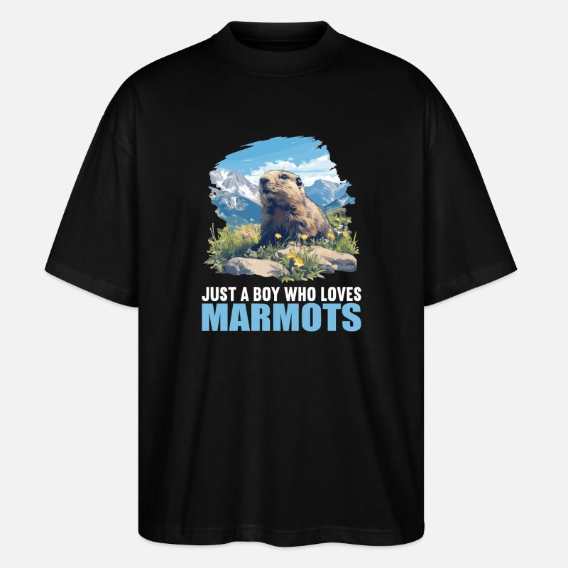 Marmottes Marmotte - T-shirt bio Blaster 2.0 coupe oversize Stanley/Stella Unisexe - noir