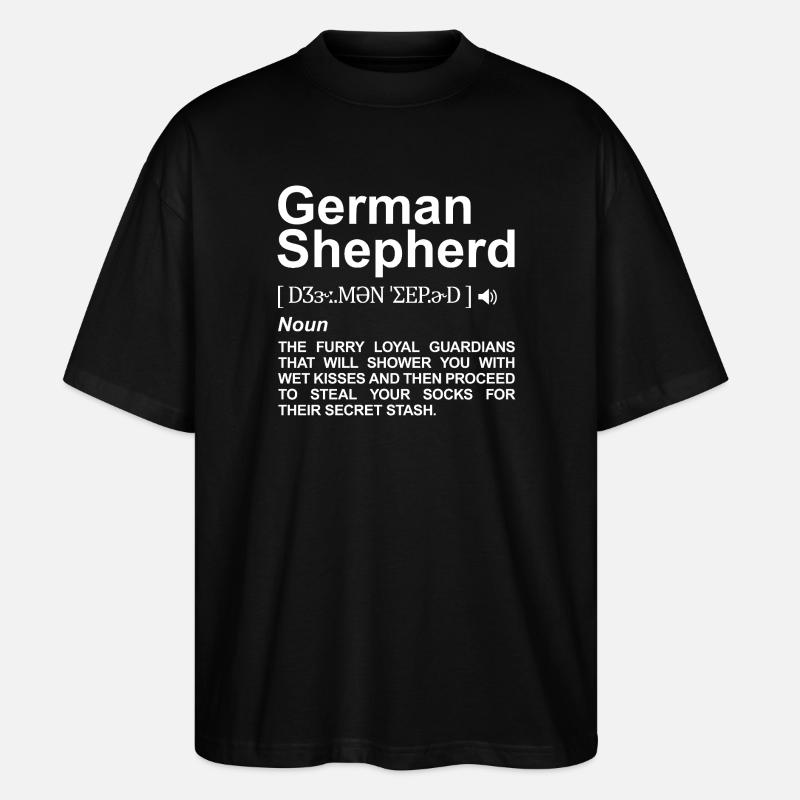 German Shepherd Definition - Stanley/Stella Oversized Unisex Bio T-Shirt Blaster 2.0 - Schwarz