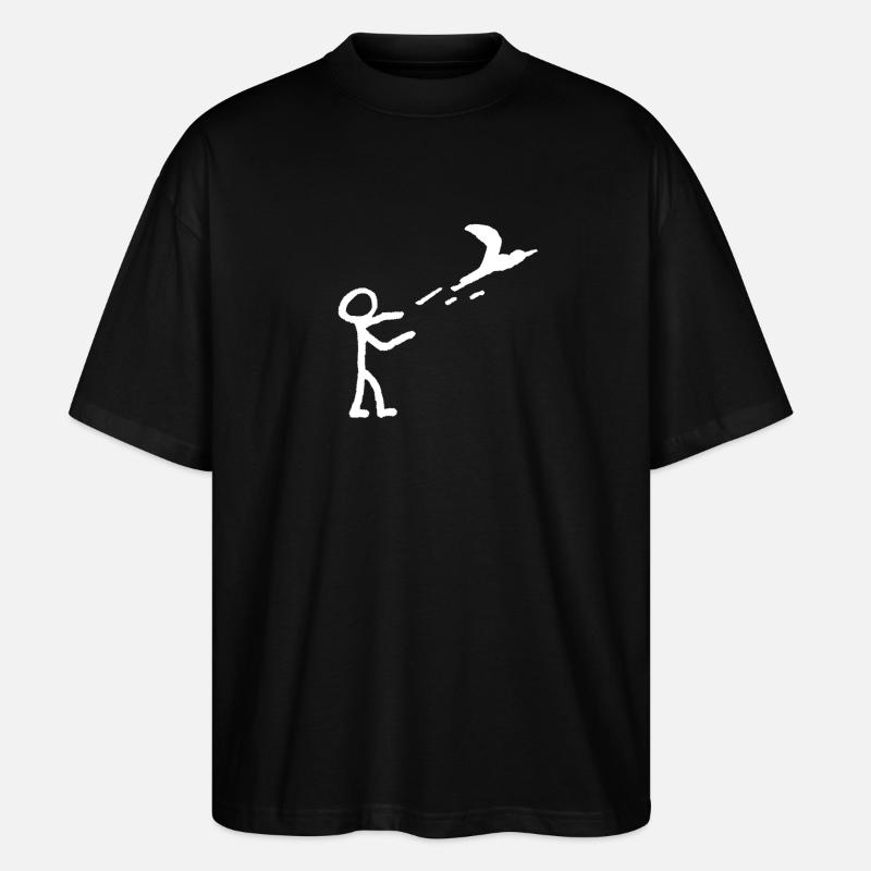Let fly - Stanley/Stella Oversized Unisex Organic T-shirt Blaster 2.0 - black