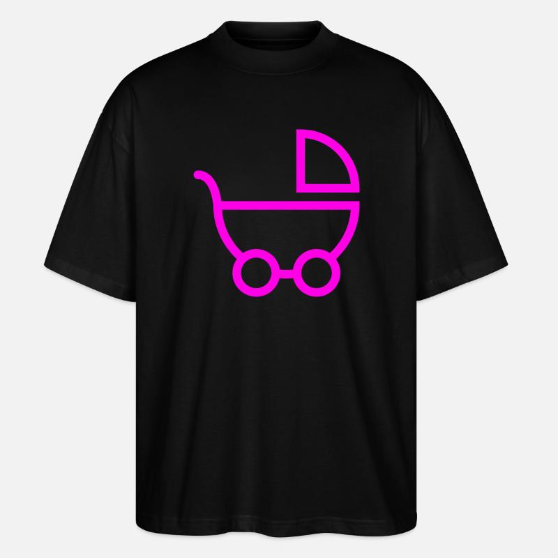 Kinderwagen - Stanley/Stella Oversized Unisex Bio T-Shirt Blaster 2.0 - Schwarz