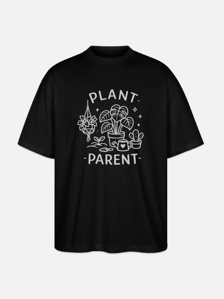 Pflanzenliebe Linienkunst - Stanley/Stella Oversized Unisex Bio T-Shirt Blaster 2.0 - Schwarz