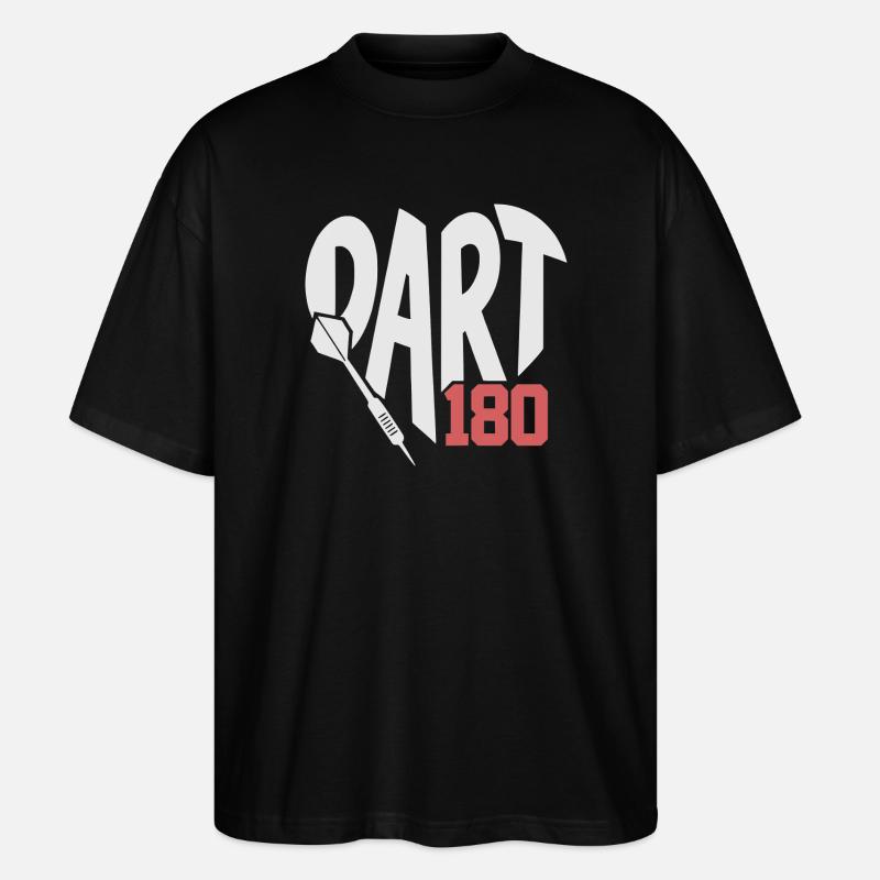 Dart Herz mit Pfeil 180 - Stanley/Stella Oversized Unisex Bio T-Shirt Blaster 2.0 - Schwarz