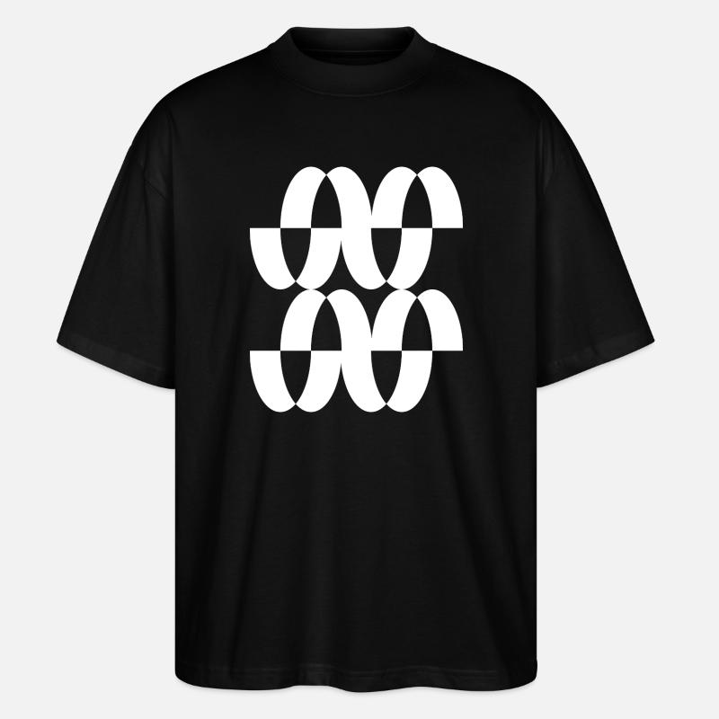 Interlaced Ring Mesh - Stanley/Stella Oversized Unisex Organic T-shirt Blaster 2.0 - black