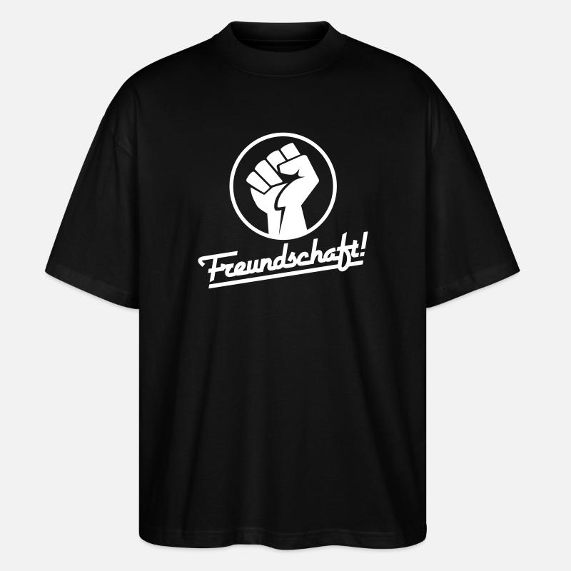 Freundschaft v.2 (Farbe änderbar) - Stanley/Stella Oversized Unisex Bio T-Shirt Blaster 2.0 - Schwarz