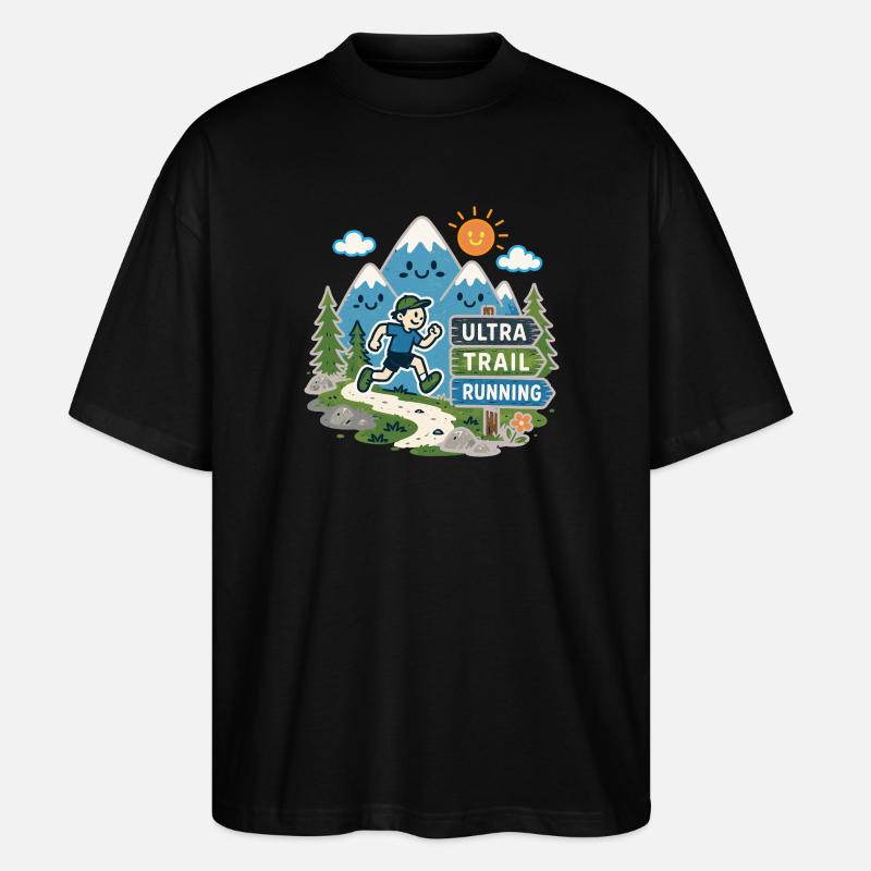Ultra Trail Running - T-shirt bio Blaster 2.0 coupe oversize Stanley/Stella Unisexe - noir
