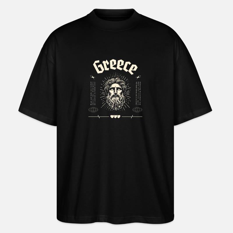 Greece Antiker Gott Portrait - Stanley/Stella Oversized Unisex Bio T-Shirt Blaster 2.0 - Schwarz