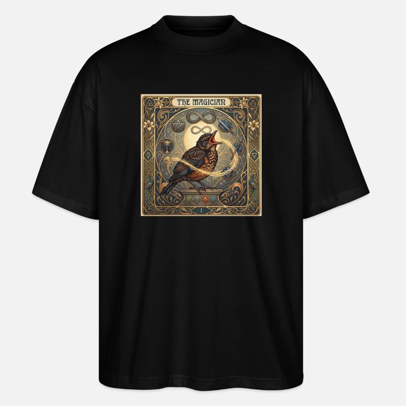 Blackbird, le Magicien - T-shirt bio Blaster 2.0 coupe oversize Stanley/Stella Unisexe - noir