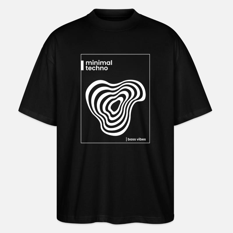 Minimal-Techno-Abstract-Vibe - Stanley/Stella Oversized Unisex Bio T-Shirt Blaster 2.0 - Schwarz