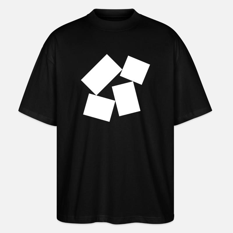 Composition des carrés en gras - T-shirt bio Blaster 2.0 coupe oversize Stanley/Stella Unisexe - noir