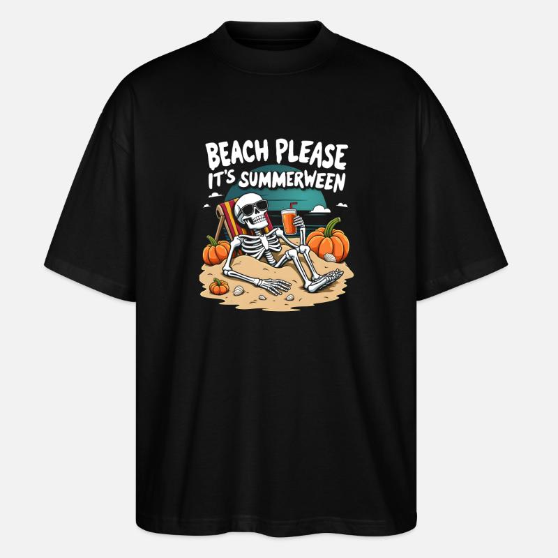 Beach Please Summerween Halloween - Stanley/Stella Oversized Unisex Bio T-Shirt Blaster 2.0 - Schwarz