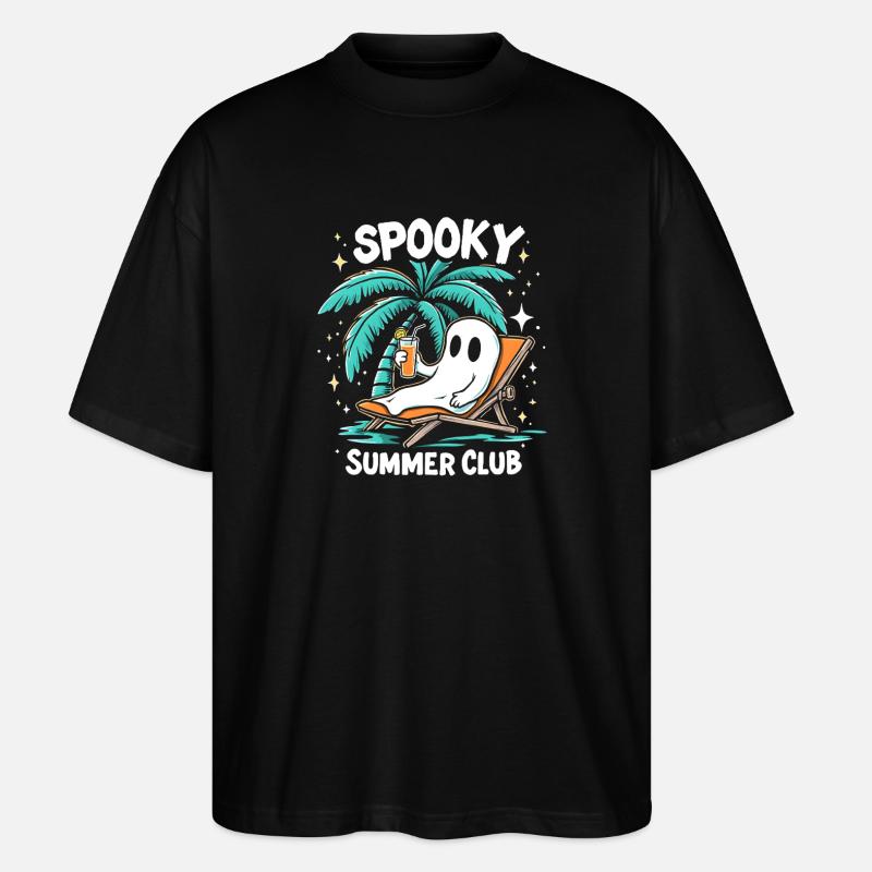 Spooky Summer Summerween Halloween - Stanley/Stella Oversized Unisex Organic T-shirt Blaster 2.0 - black