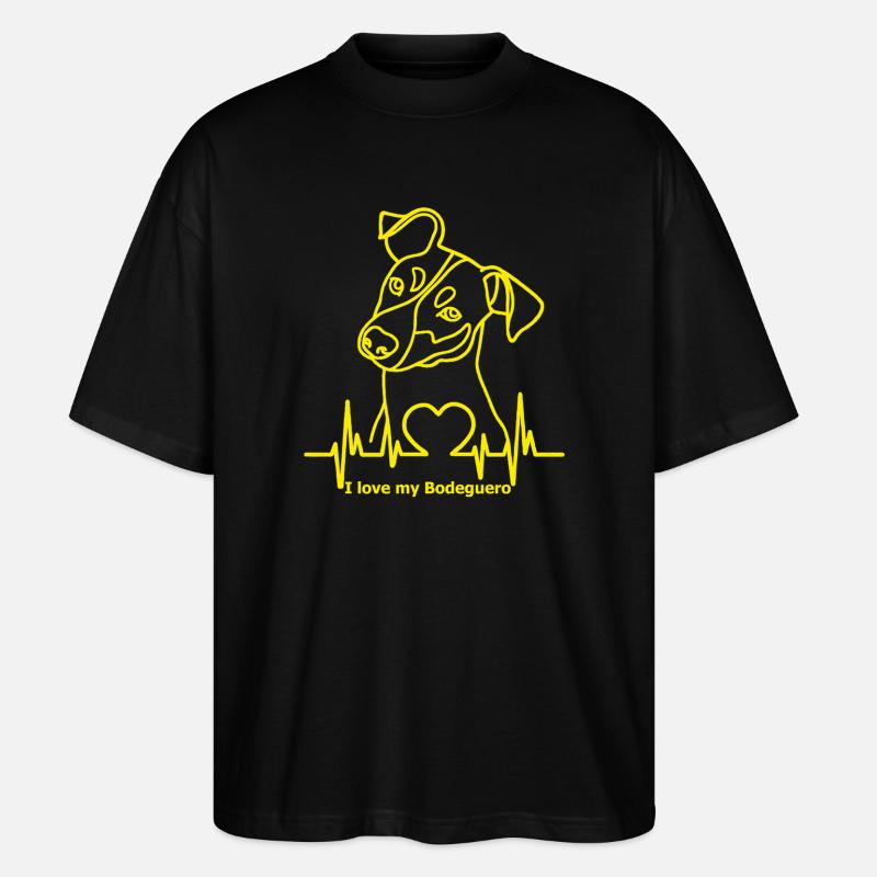 Bodeguero mit Herzschlag - Stanley/Stella Oversized Unisex Bio T-Shirt Blaster 2.0 - Schwarz