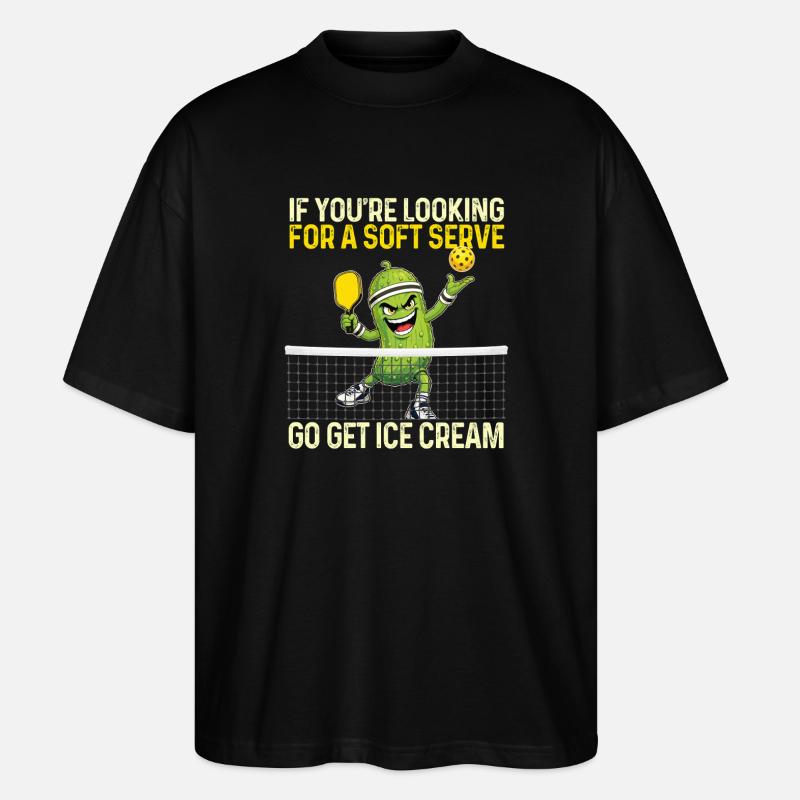 Softserver Cream Pickleball - Stanley/Stella Oversized Unisex Bio T-Shirt Blaster 2.0 - Schwarz