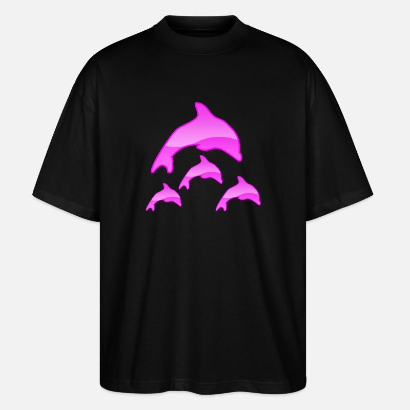 Delfine - Stanley/Stella Oversized Unisex Bio T-Shirt Blaster 2.0 - Schwarz