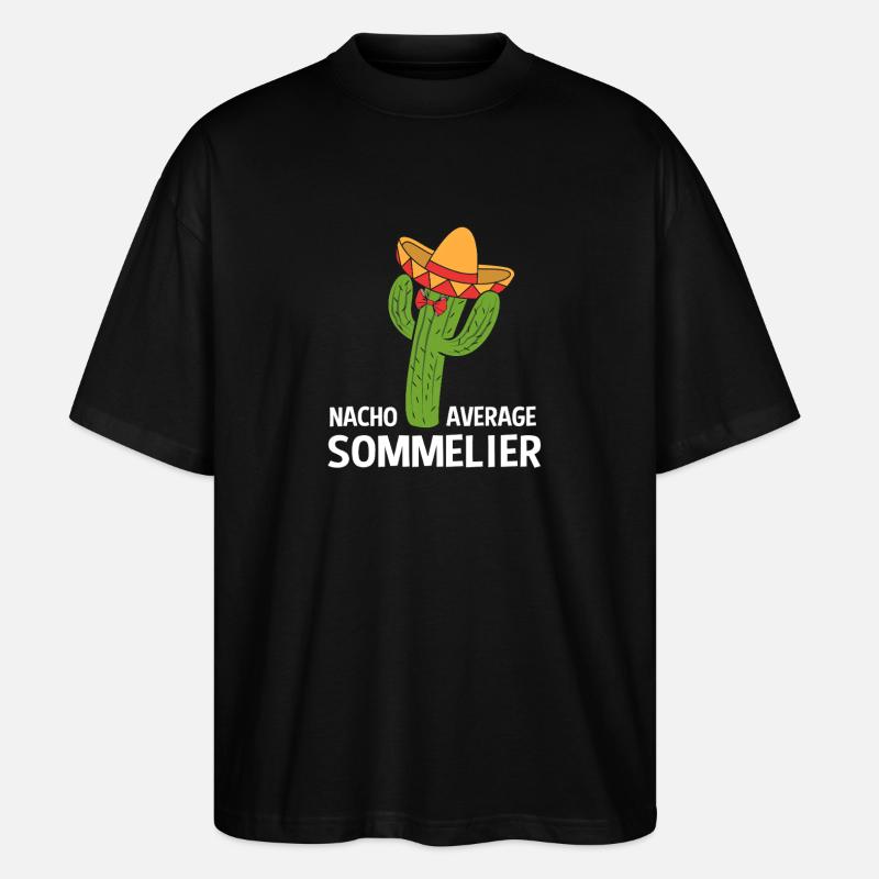 Wein Sommelier - Stanley/Stella Oversized Unisex Bio T-Shirt Blaster 2.0 - Schwarz