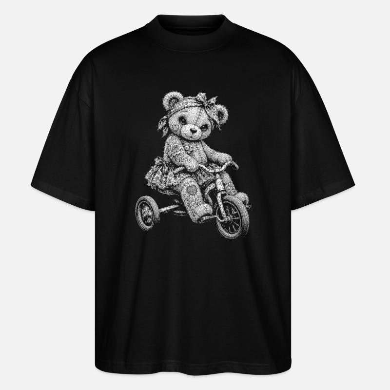 Teddy bear - Stanley/Stella Oversized Unisex Organic T-shirt Blaster 2.0 - black