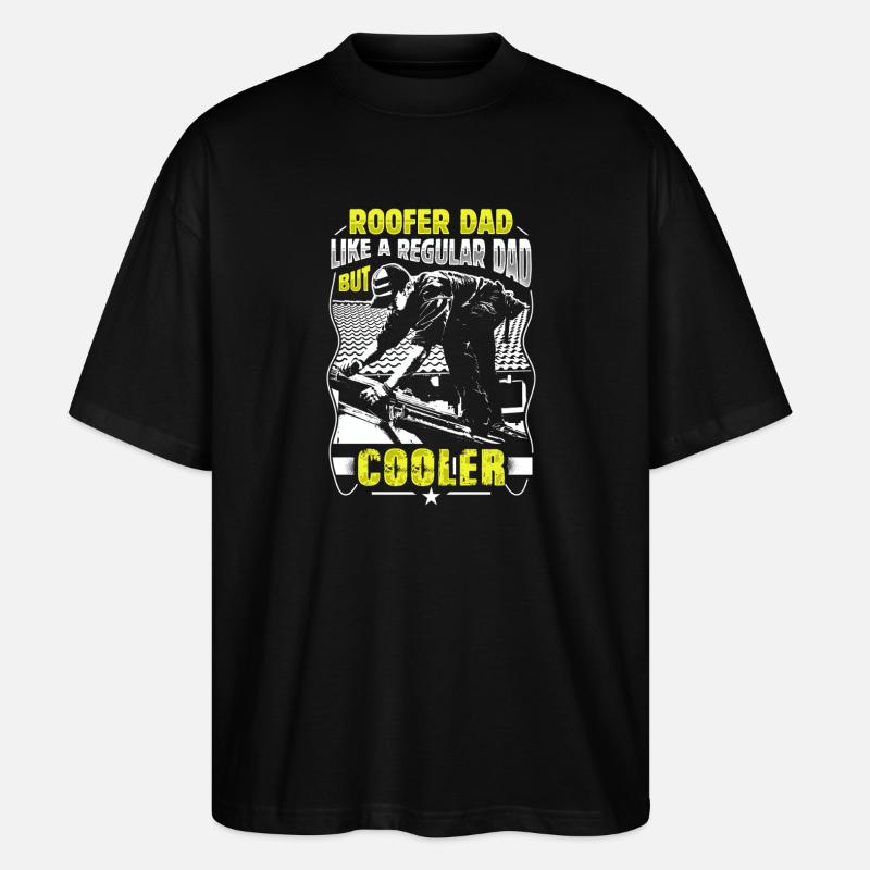 Dachdecker Papa Cooler Handwerker Geschenk - Stanley/Stella Oversized Unisex Bio T-Shirt Blaster 2.0 - Schwarz