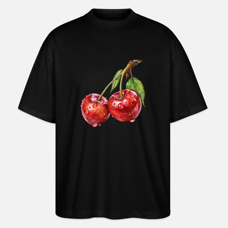 cherry - Stanley/Stella Oversized Unisex Organic T-shirt Blaster 2.0 - black