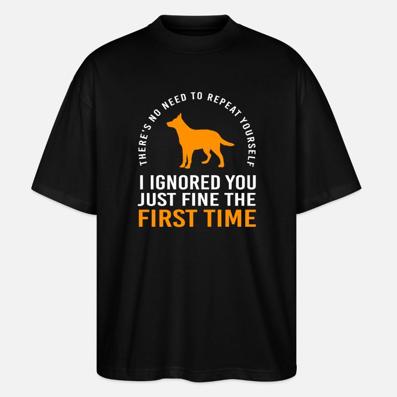 Bouvier australien chien - T-shirt bio Blaster 2.0 coupe oversize Stanley/Stella Unisexe - noir