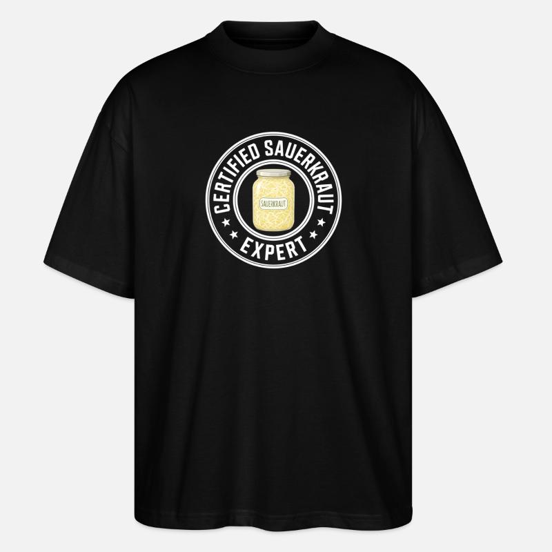 Sauerkraut Experte Sauerkohl Geschenk - Stanley/Stella Oversized Unisex Bio T-Shirt Blaster 2.0 - Schwarz