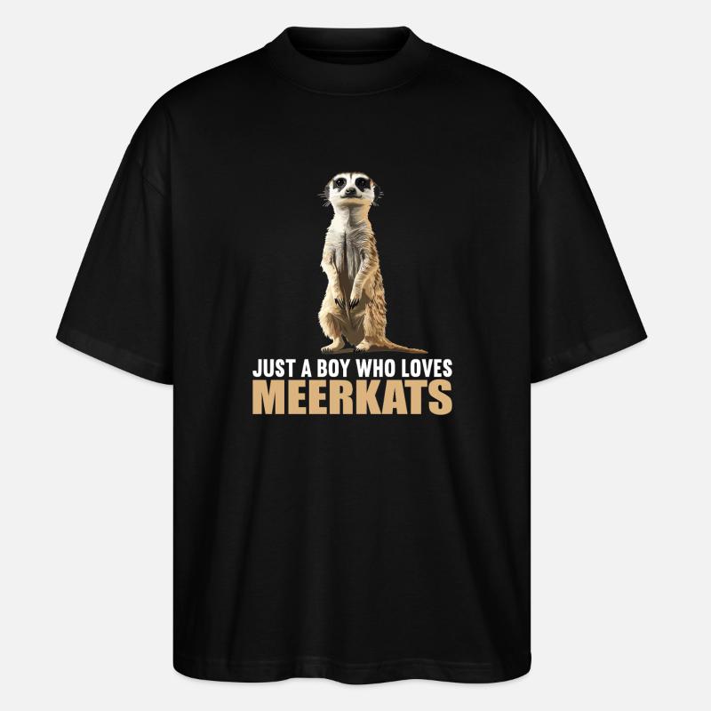 Meerkat Erdmännchen - Stanley/Stella Oversized Unisex Bio T-Shirt Blaster 2.0 - Schwarz