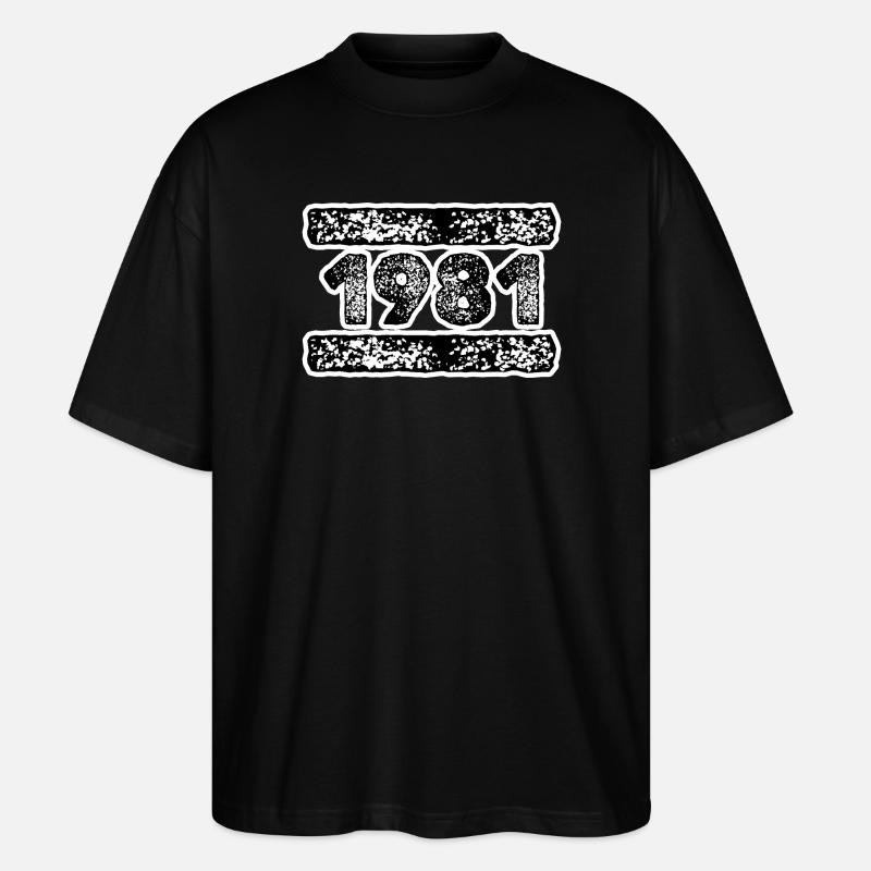 Année 1981 - T-shirt bio Blaster 2.0 coupe oversize Stanley/Stella Unisexe - noir