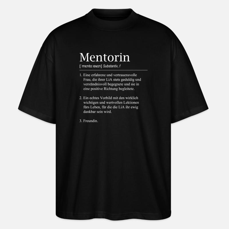 Mentorin Definition Danke Abschiedsgeschenk Coach - Stanley/Stella Oversized Unisex Bio T-Shirt Blaster 2.0 - Schwarz